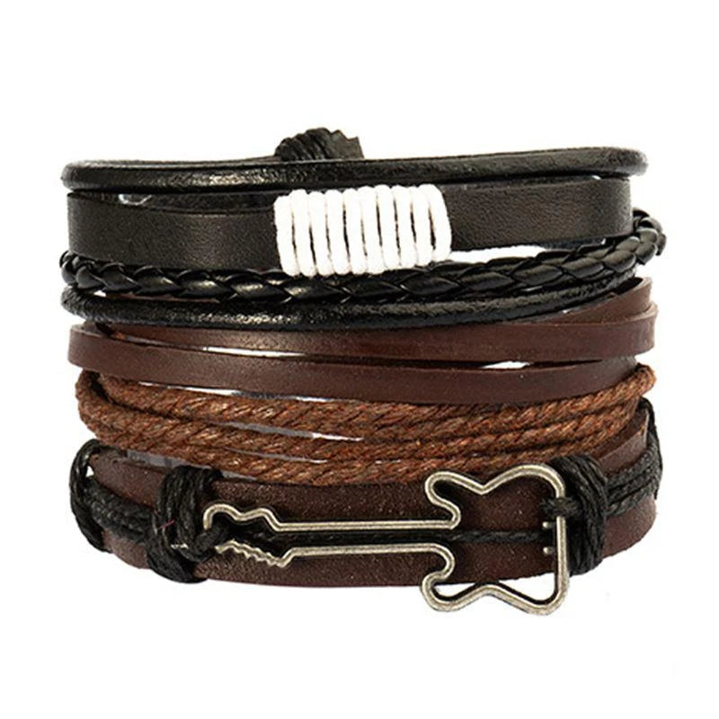 Braided Wrap Leather Bracelet