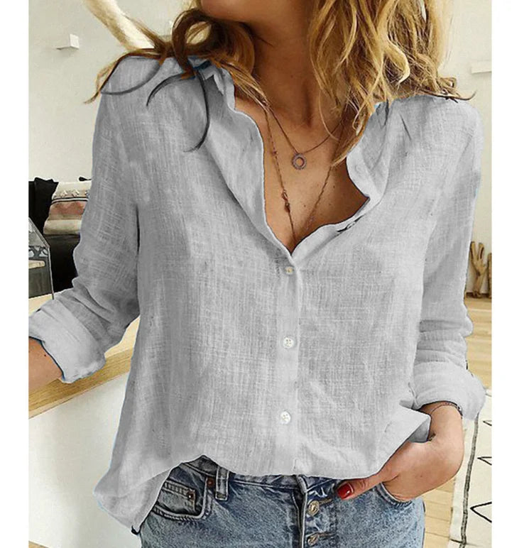 Buttoned Linen Long Sleeve