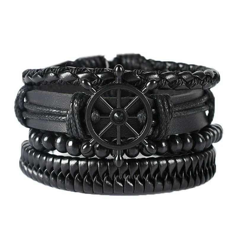 Braided Wrap Leather Bracelet