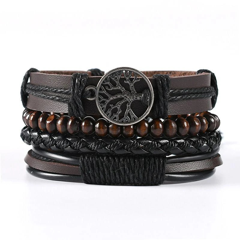 Braided Wrap Leather Bracelet