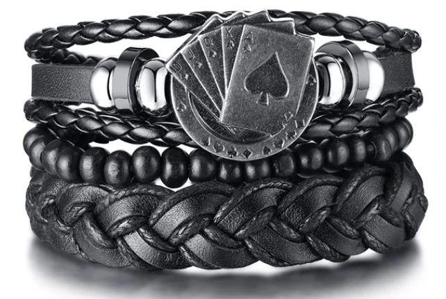 Braided Wrap Leather Bracelet