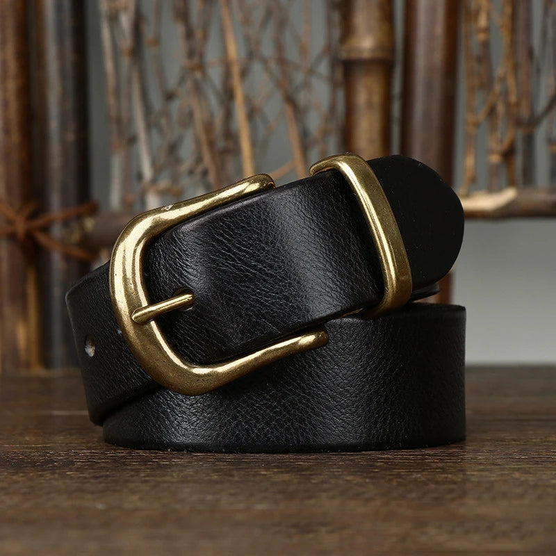Cowhide Pin Buckle Belt