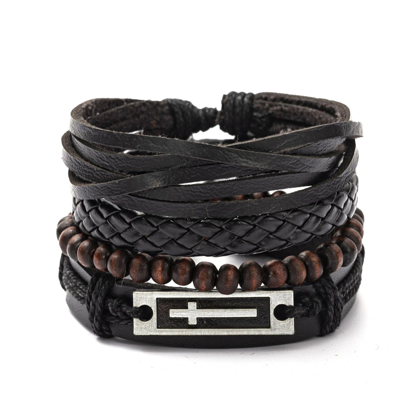 Braided Wrap Leather Bracelet