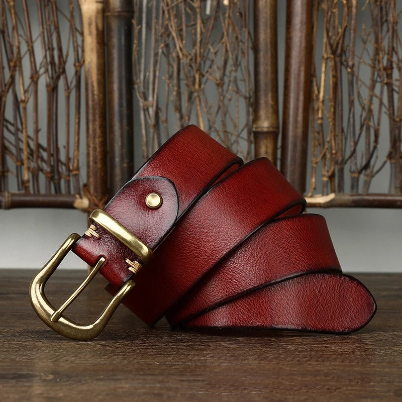Cowhide Pin Buckle Belt
