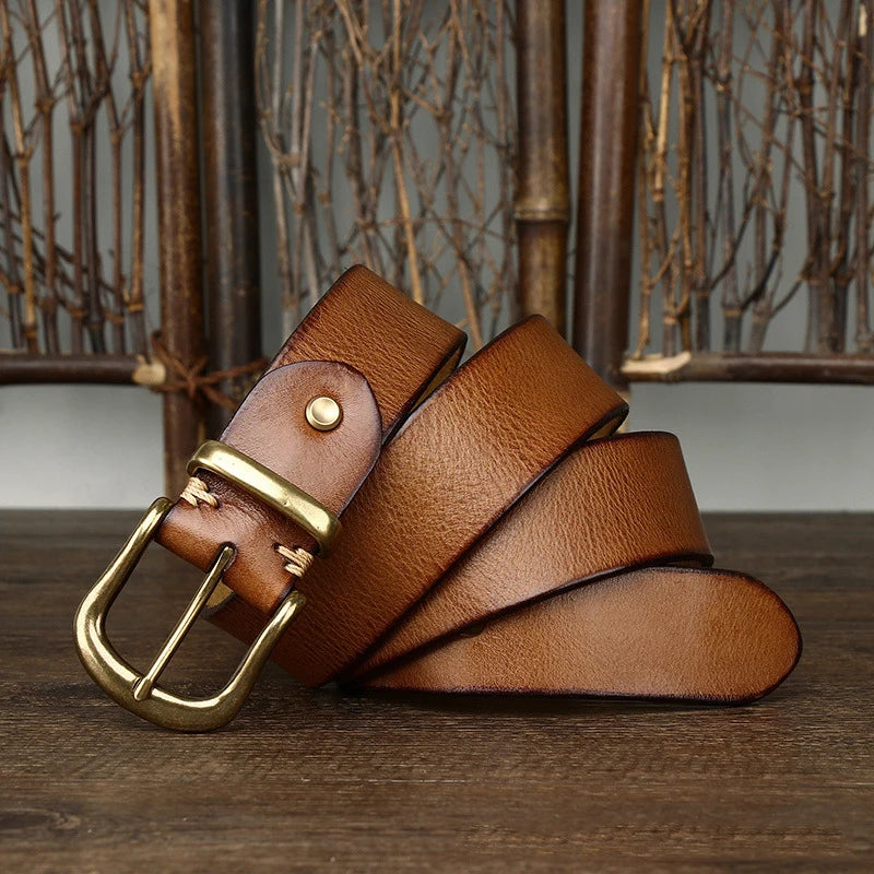 Cowhide Pin Buckle Belt