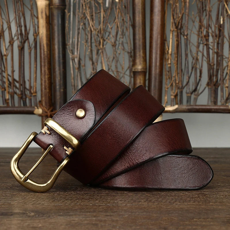 Cowhide Pin Buckle Belt