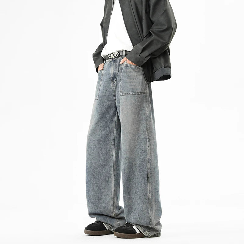 Classic Wide-Leg Retro Jeans