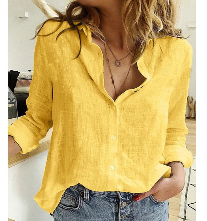 Buttoned Linen Long Sleeve