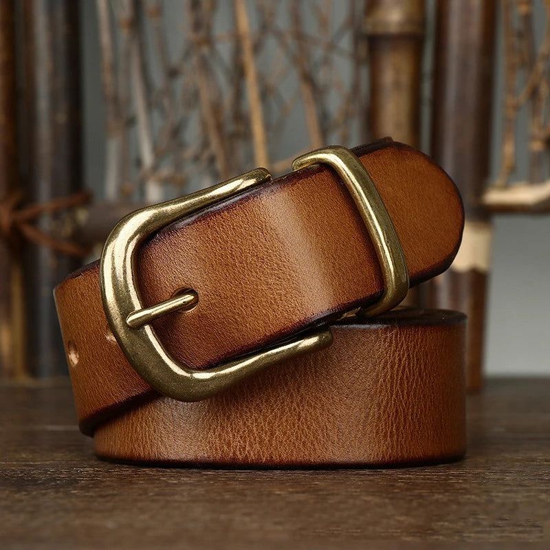 Cowhide Pin Buckle Belt