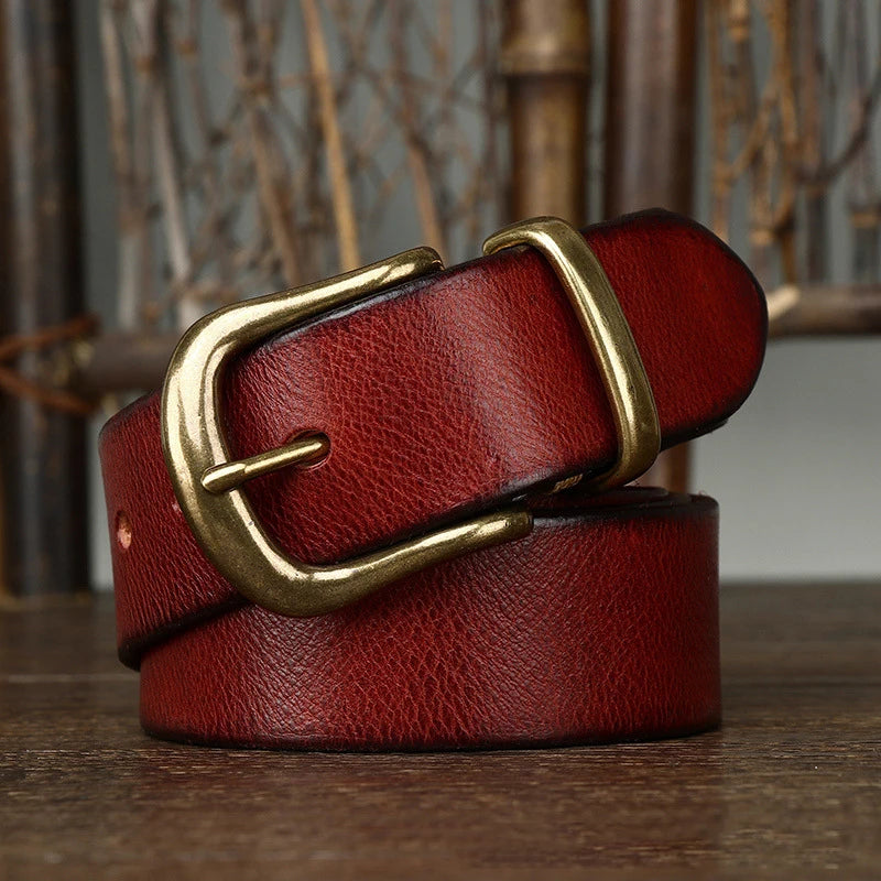 Cowhide Pin Buckle Belt
