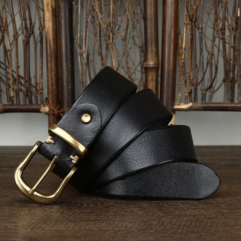 Cowhide Pin Buckle Belt