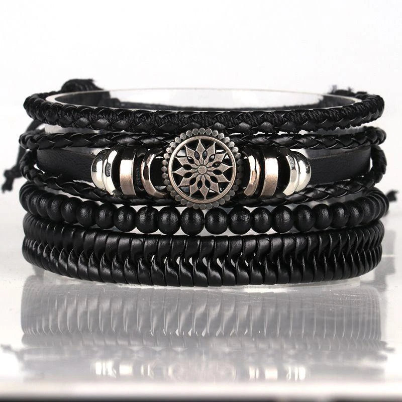 Braided Wrap Leather Bracelet