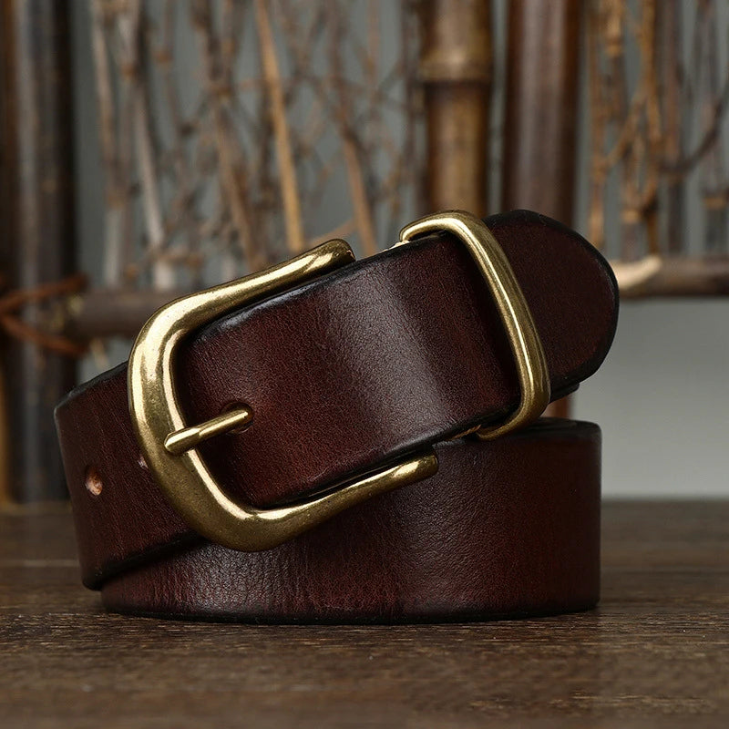 Cowhide Pin Buckle Belt