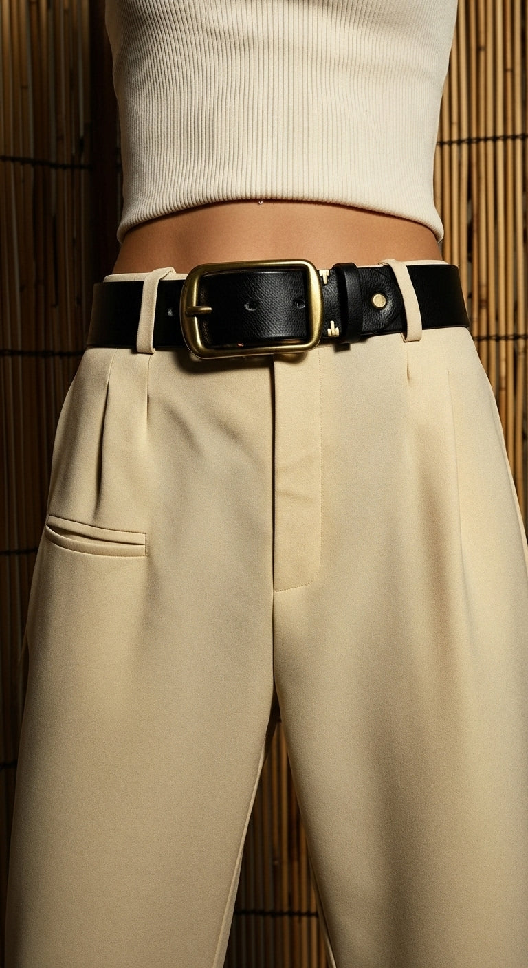 Cowhide Pin Buckle Belt