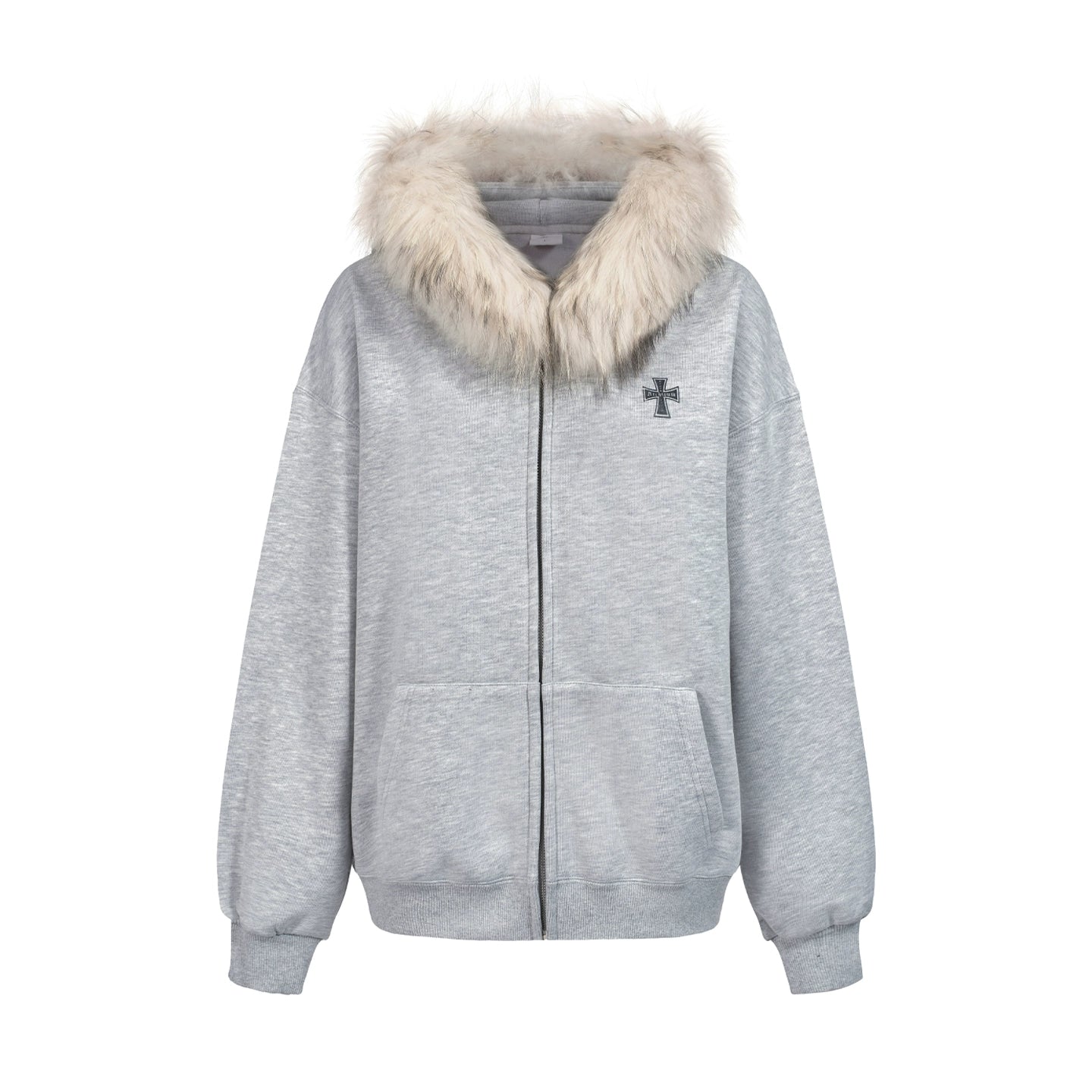 Crucible Racoon Fur Hooded Zip Up
