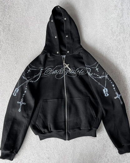 American Cut Cross Fur Hoodie