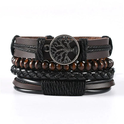 Braided Wrap Leather Bracelet