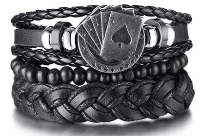 Braided Wrap Leather Bracelet