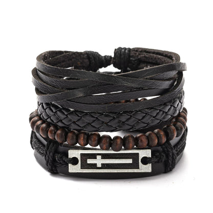 Braided Wrap Leather Bracelet
