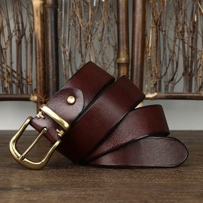 Cowhide Pin Buckle Belt