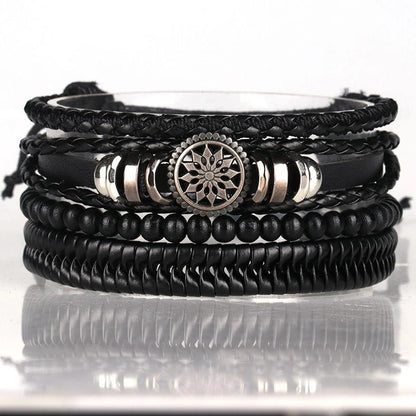 Braided Wrap Leather Bracelet