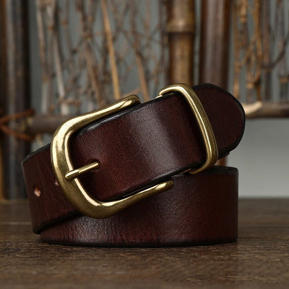 Cowhide Pin Buckle Belt