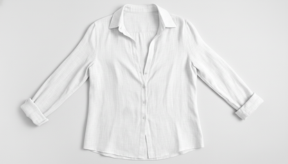 Linen Threaded Button Up