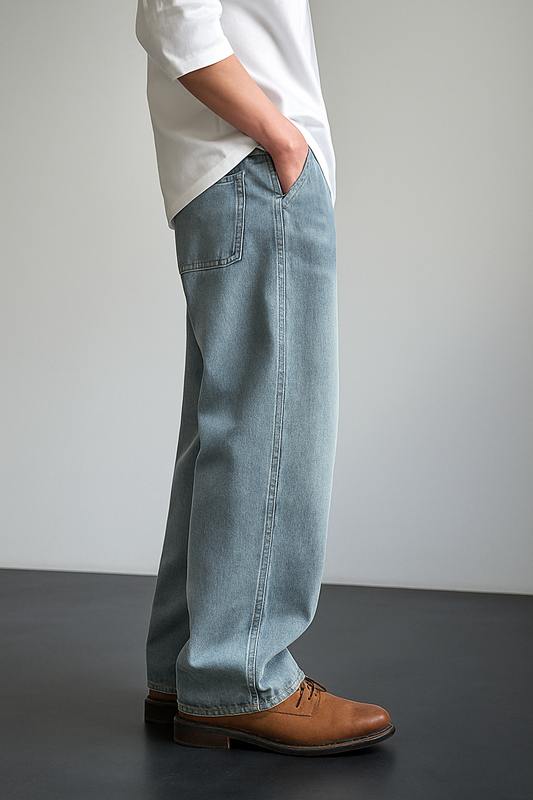 Classic Wide-Leg Retro Jeans